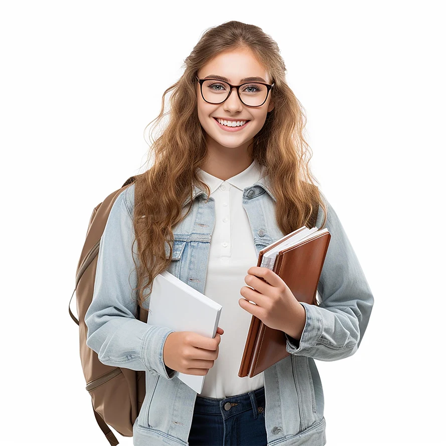 Girl Holding Books